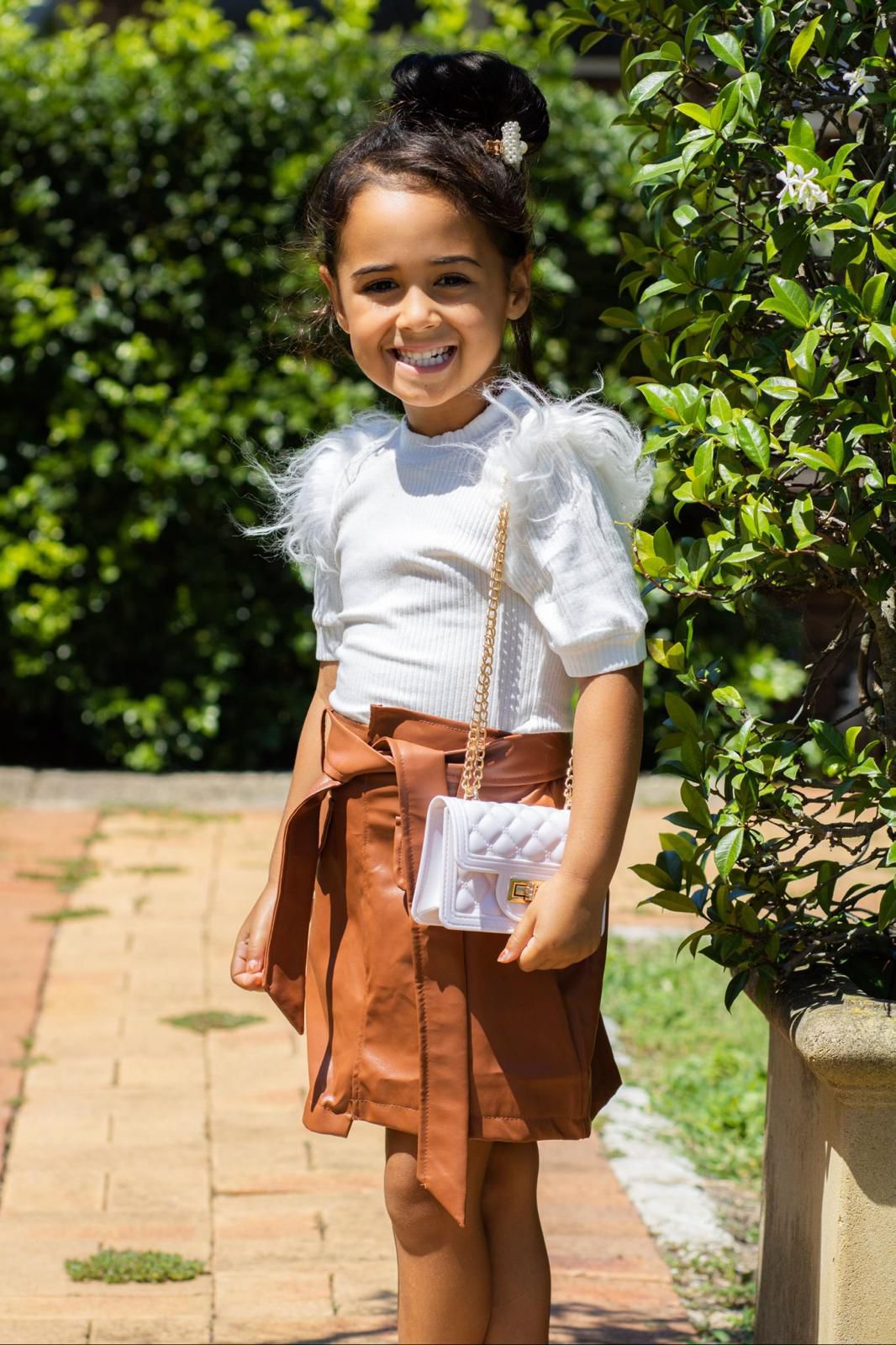 Leather love Skirt Set